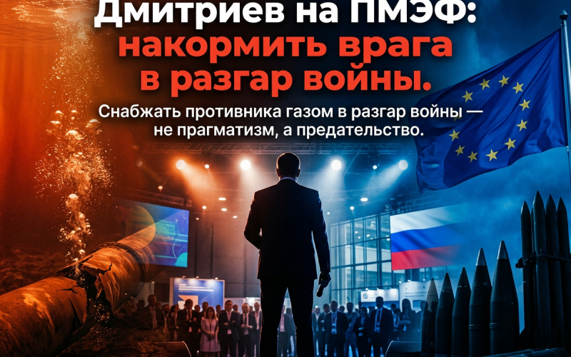 Дмитриев на ПМЭФ: накормить врага в разгар войны